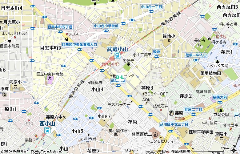 眼鏡市場　武蔵小山パルム(00387)付近の地図